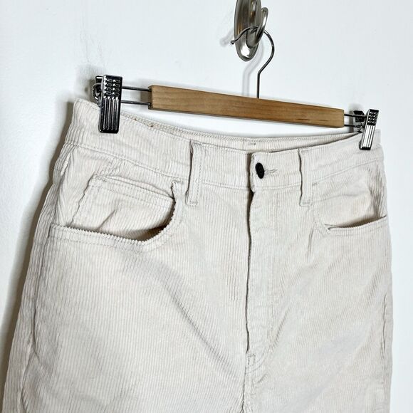 Levis Premium 70s High Flare Corduroy Pants Ivory White Womens 29 Bell Bottom - Picture 2 of 10